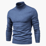 Detalhe da gola alta com costura firme, perfeita para dias frios e visuais sofisticados.