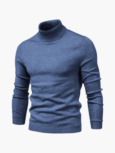 Detalhe da gola alta com costura firme, perfeita para dias frios e visuais sofisticados.
