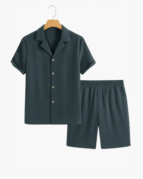 Camisa e shorts elegantes para verão no estilo old money.
