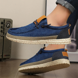 Detalhes minimalistas e design slip-on para estilo old money.