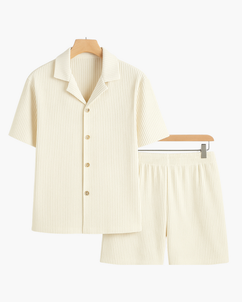 Cós elástico e caimento reto para elegância casual.